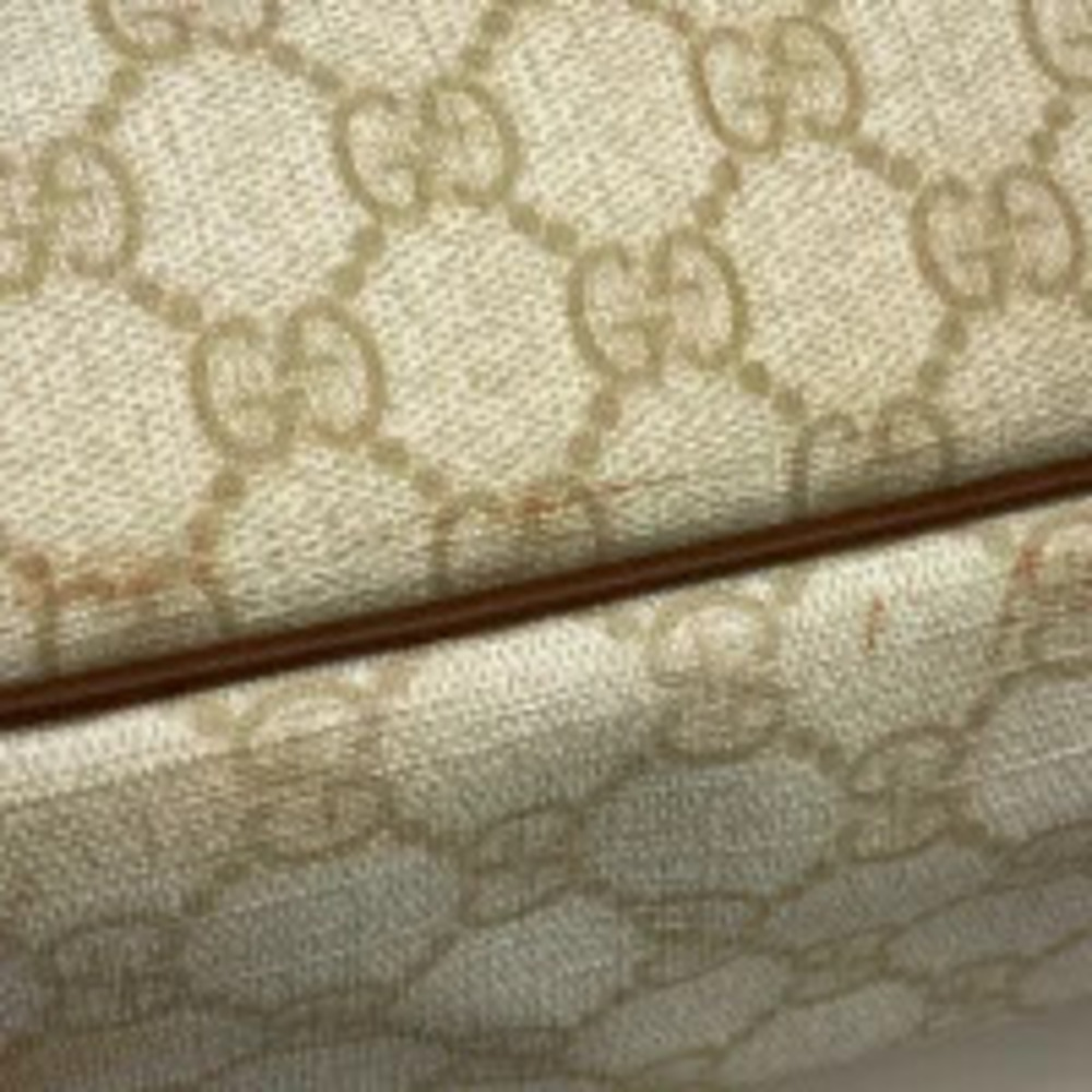 Gucci brown Hobo shoulder GG canvas white bag